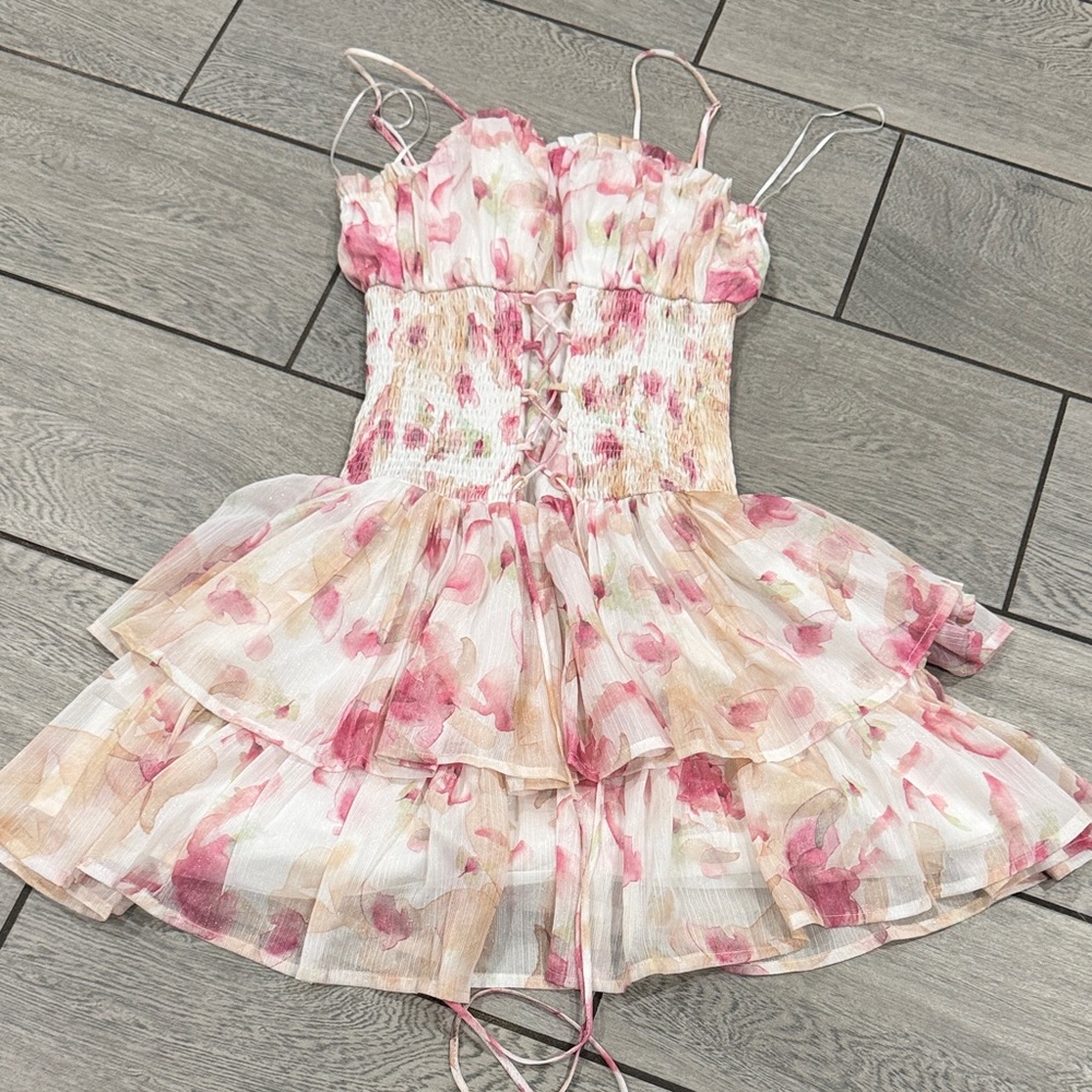 Fashion Nova Pink Floral Dress